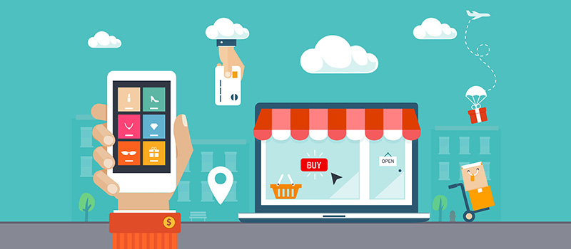 Online shopping via e-commerce